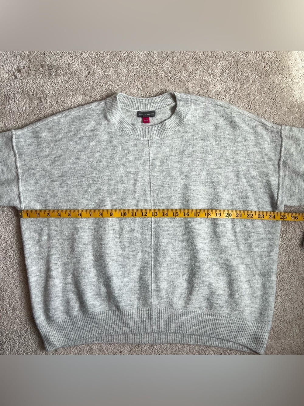 Vince Camuto Light Gray Crewneck Sweater Oversized Super Soft - Picture 4 of 6